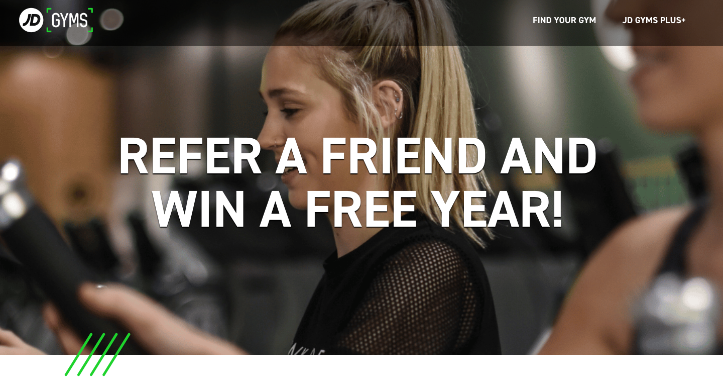 JD Gyms Referral Program Example