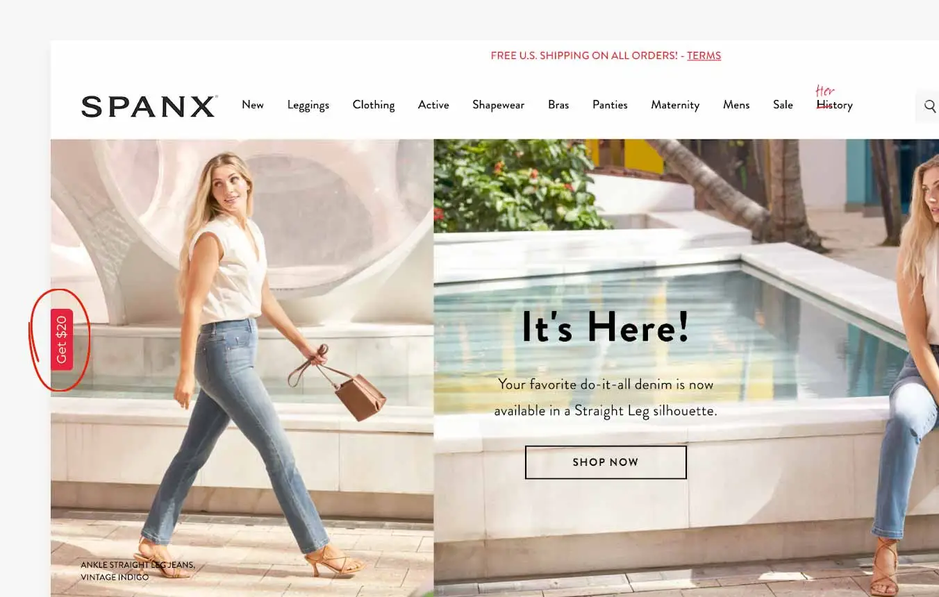 Spanx referral program example