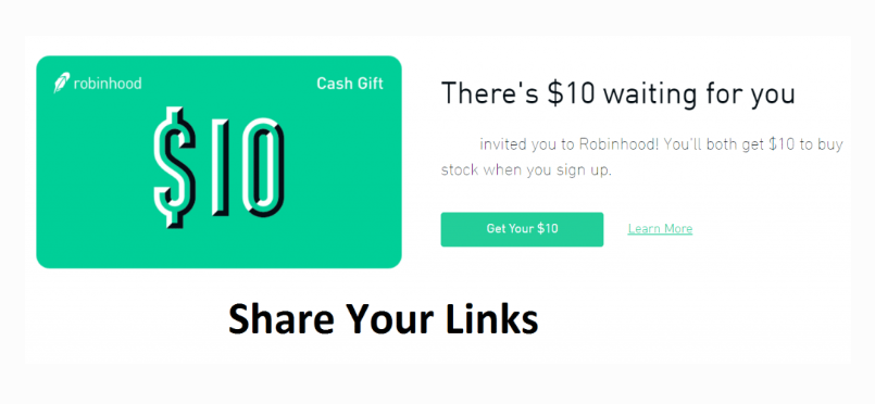 Robinhood referral program example